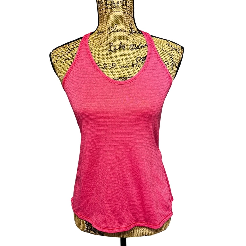 Lululemon Hot Pink Size 6 Racerback Tank Top Athletic Workout Side Slit